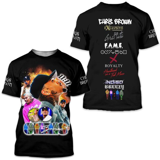 Discover Chris Brown Shirt Chris Brown Singer 3D Shirt Aop T-Shirt