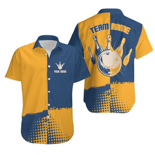 Discover Custom Bowling Hawaiian Shirt, Personalized Name Bowler Button Down Shirt