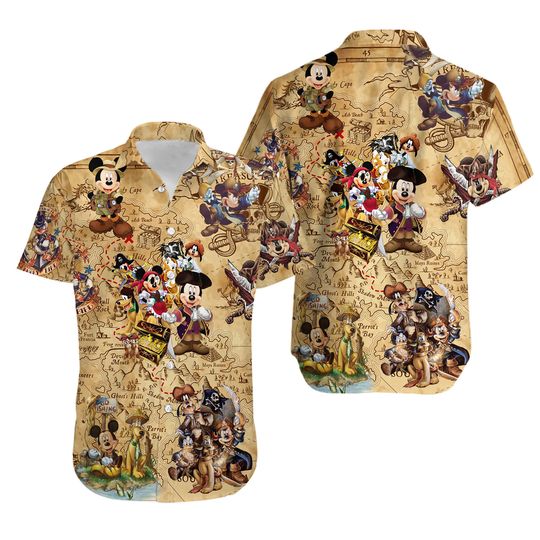 Discover Pirates Mouse Hawaiian Shirt, Summer Vacation Hawaii Shirt And Short