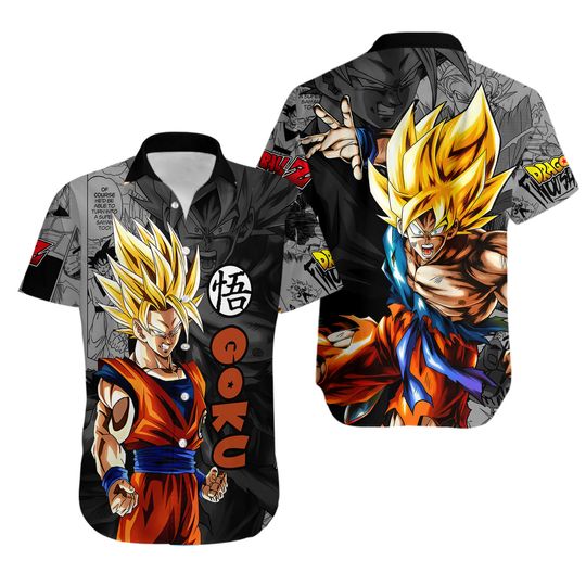Discover Goku Super Saiyan Hawaiian Shirt for Dragon Ball Z Fans