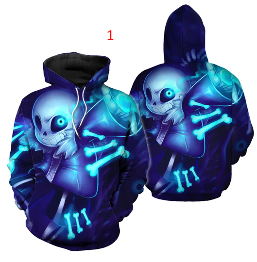 Discover Game Undertale Sans Cosplay 3D Hoodie Sweatshirt Pullover 3D Hoodie