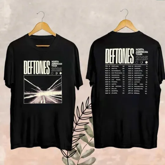 Discover Deftone 2025 North American Tour Black T-Shirt Gifts Fan