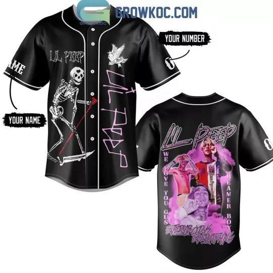 Discover Lil Peep Everybody Everything Personalized Baseball Jersey