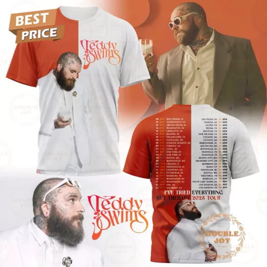 Discover Teddy Swims I’ve Tried Everything But Therapy 2025 Tour T-Shirt 3D