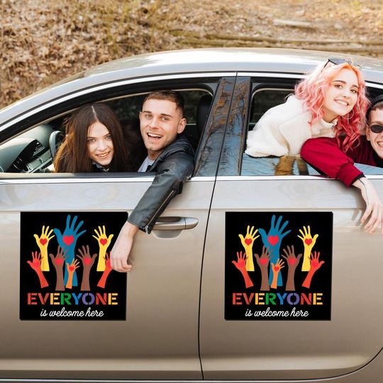 Discover Everyone Is Welcome Here Magnet, Inclusion And Equality Magnet, Protest And Resist Magnet