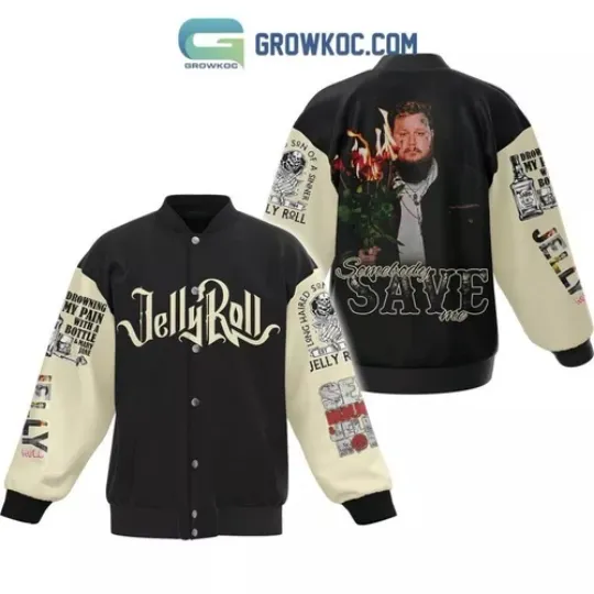 Discover Jelly Roll Somebody Save Me Son Of The Sinner Baseball Jacket