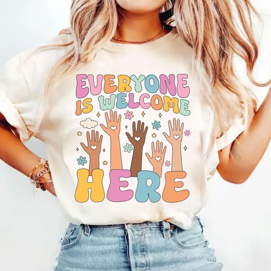 Discover Idaho Teacher Shirt Everyone is Welcome Here Shirt, inclusion and equality t shirt