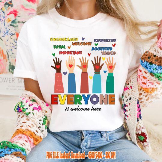 Discover Idaho Teacher Everyone Is Welcome Here Shirt, Inclusive Education Teacher