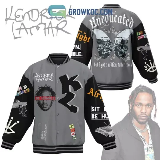 Discover Kendrick Lamar Uneducated Million Dollar Check Baseball Jacket