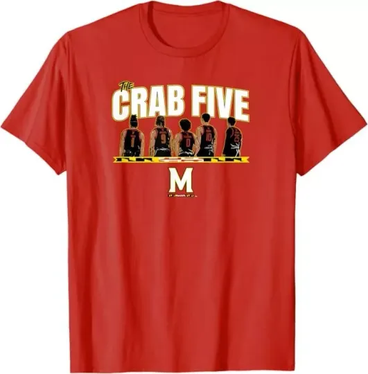 Discover Crab Five Lineup - Maryland Basketball Casual Sports T-Shirt