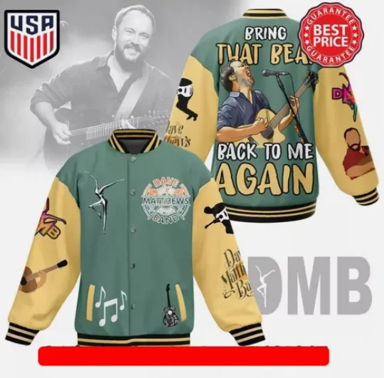 Discover Dave Matthews Band Bring That Beat Back To Me Again Baseball Jacket