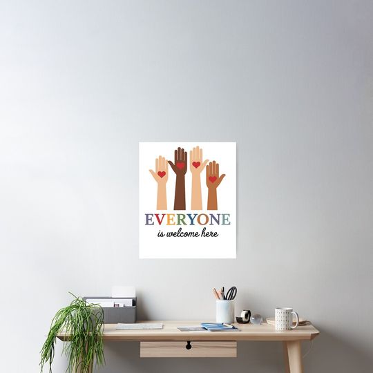 Discover Everyone Is Welcome Here Idaho Teacher Poster