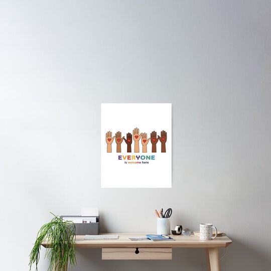 Discover Everyone Is Welcome Here Idaho Teacher Poster