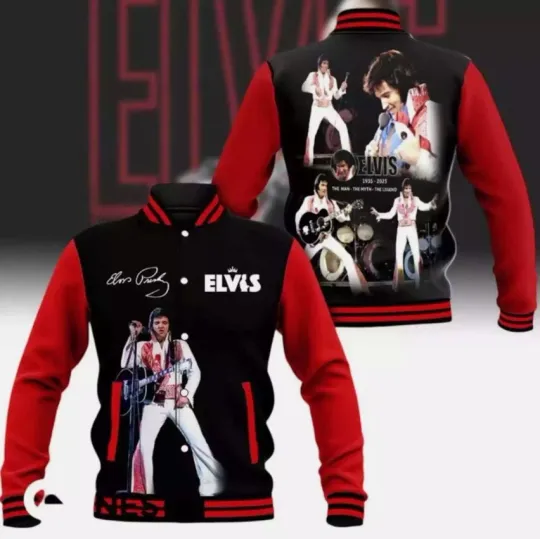 Discover Elvis Presley 2025 Baseball Jacket, King Of Music 90s Jacket