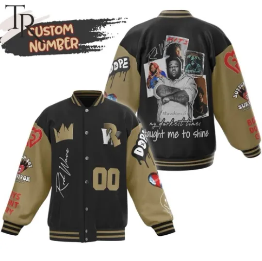 Discover Rod Wave My Darkest Times Taught Me To Shine Baseball Jacket