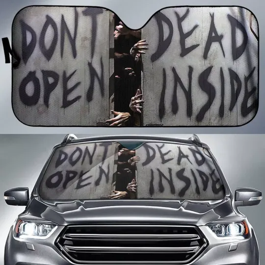 Discover The Walking D Movie Car Sun Shade Zombie Dont Open Dead Inside Car Sun Shade