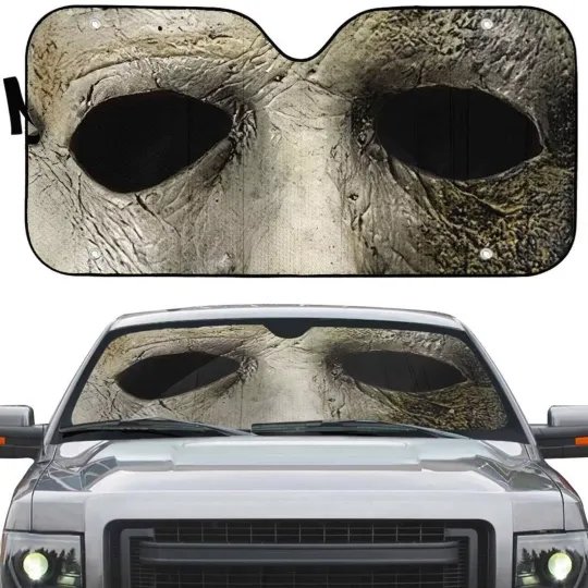 Discover Michael Myers Mask Car Sunshade  Horror Halloween Movie Car Auto Sunshade Car Wi