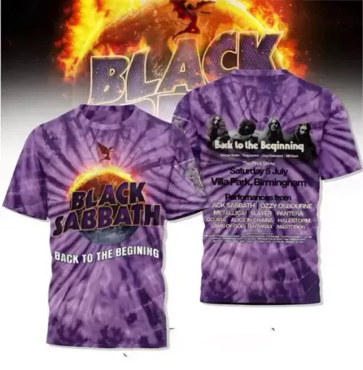 Discover Black Sabbath Back To The Begining 3D T-shirt