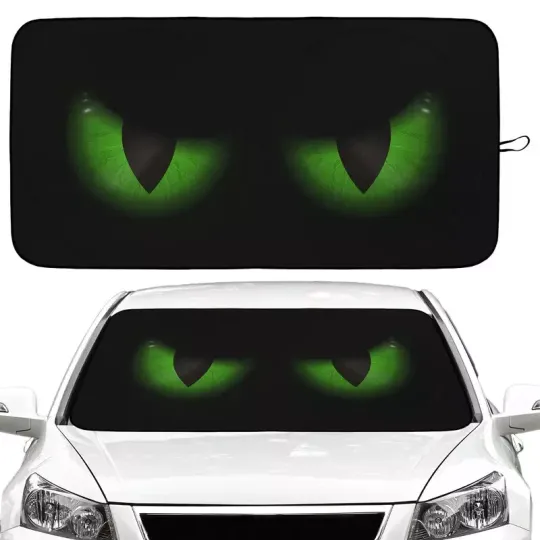 Discover Black Green Car Sun Shade, Movie Auto Sunshade, Trip Accessory