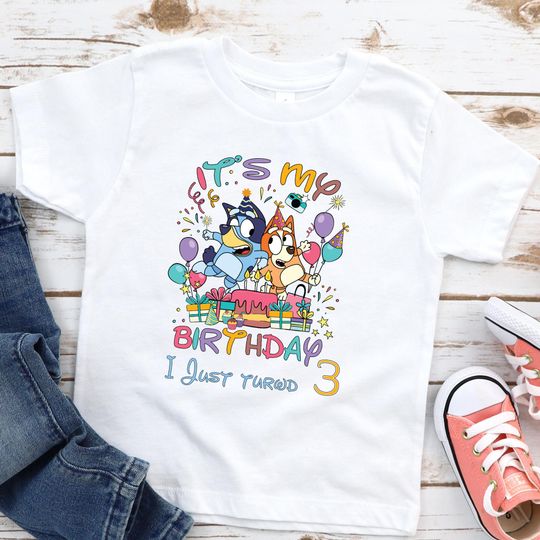 Discover Custom BlueyDad Birthday Girl Shirt | Personalized Birthday Boy Shirt | Birthday BlueyDad Dog Shirt