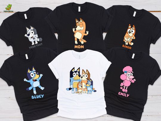 Discover Custom BlueyDad Bingo Tshirts,BlueyDad Mom Dad Family Matching Tees