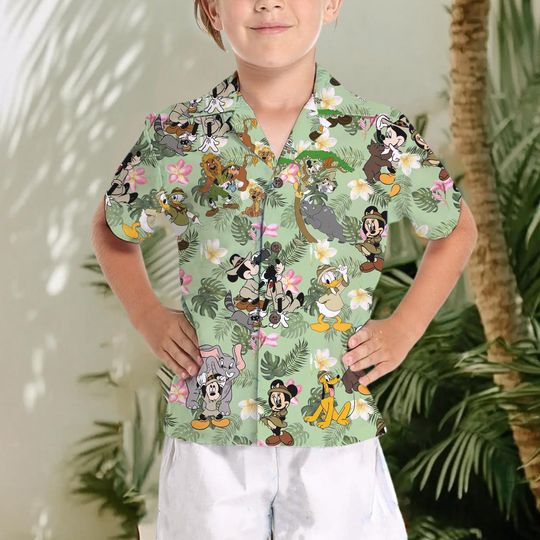 Discover animall kingdom Hawaiian Shirt, Mickeyy Safari Trip