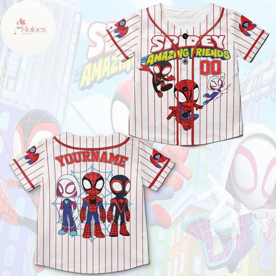 Discover Personalized Disneyyy Spidey and His Amazing Friends Baseball Jersey