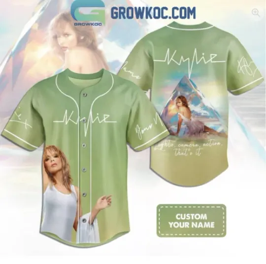 Discover Kylie Minogue Lights Camera Action Thats It Personalized Baseball Jersey
