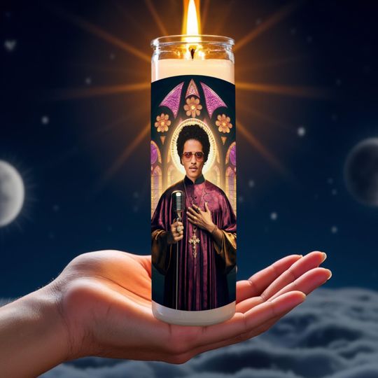 Discover Bruno Mars Celebrity Prayer Candle, Fan Gifts
