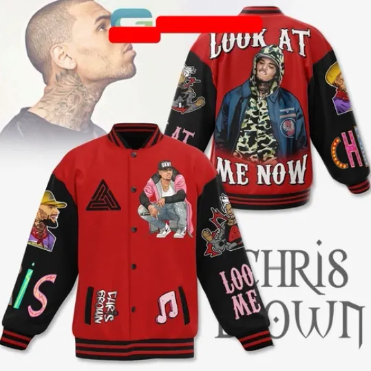 Discover Chris Brown Look At Me Now Baseball Jacket