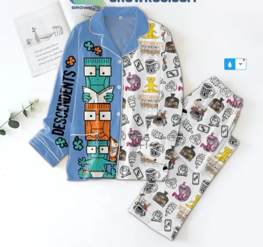 Discover Descendents Rock Band Kabuki Girl Polyester Pajamas Set