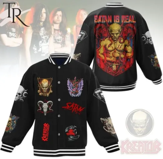 Discover Great new new Kreator Satan Is Real Baseball Jacket For Fan