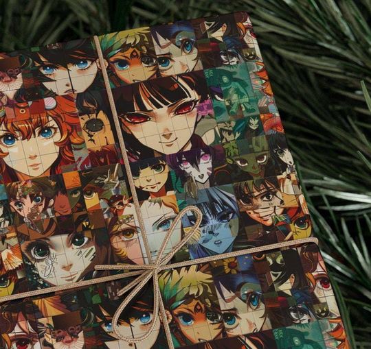 Discover Wrap  Anime Wrapping Paper - Japan Animation Gift Wrap  - Birthday Gift Wrap | Christmas Present Paper For Anime Lovers and Fans