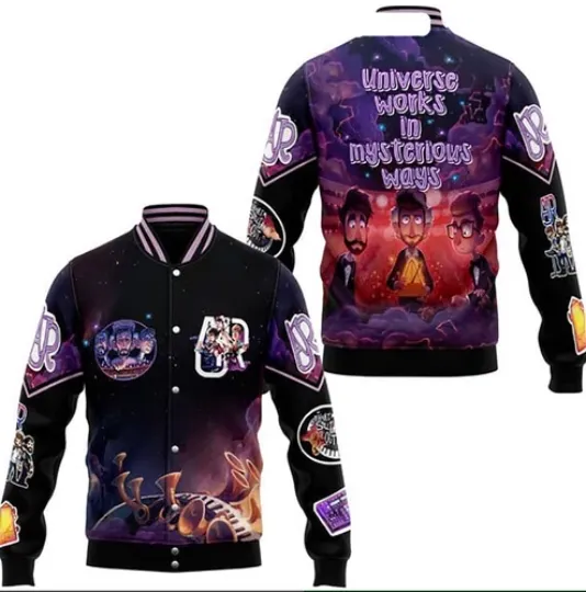 Discover AJR Band Universe Works In Mysterious Ways Fan Baseball Jacket