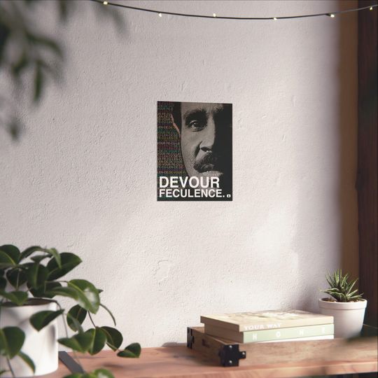 Discover Severance Poster  'Devour Feculence' 8x10 Print | Lumon Quote Wall Art, Funny Fan Art