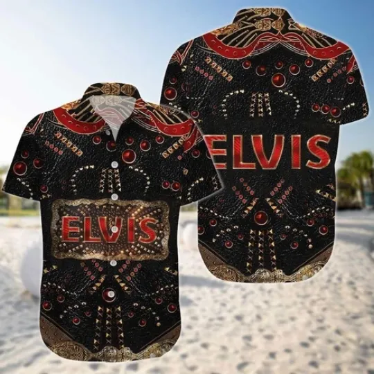 Discover Elvis Presley Button Hawaiian Shirt