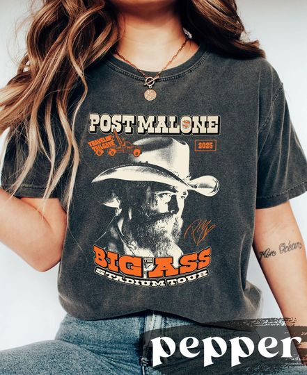 Discover Vintage Post Malone Tour Shirt, Posty 2025 Tour, Jelly Roll Shirt