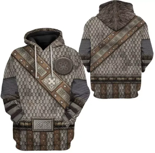Discover Viking Armor 3D Costume Cosplay Hoodie