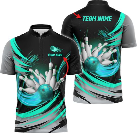 Discover Personalized Bowling Jersey Shirt Custom Bowling Shirt Team Funny Gift For Bowler Player