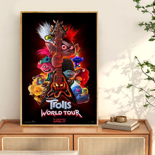 Discover Trolls World Tour Time Movie Poster,Movie Prints For Cinema Rooms,Wall Art Decor Print,Film Posters