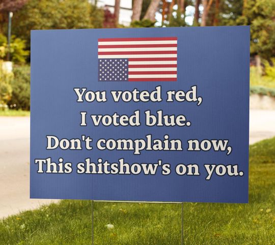 Discover Anti Trump sign for protest march rally I didn't vote for him anti MAGA yard sign