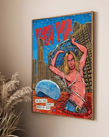 Discover Iggy Pop The Salt Shed Chicago, IL Mar 24 2025 Tour Poster