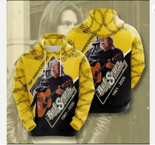 Discover Bob Seger 59th Anniversary 1961-2020 3D Hoodie