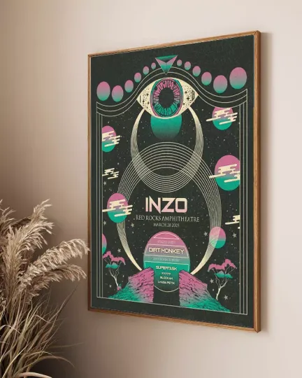 Discover NEW Inzo At Red Rocks Amphitheatre In Morrison, CO On March 28 2025 Tour Poster