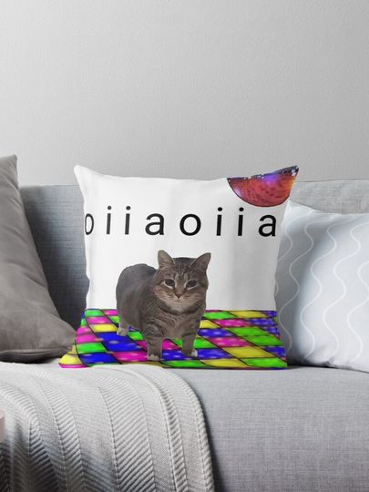 Discover OIIA OIIA Spinning Cat Meme Funny disco Cat Lovers Art  Pillow