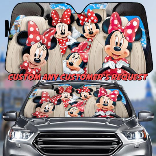 Discover Personalize Minniee Mouse Car Sunshade