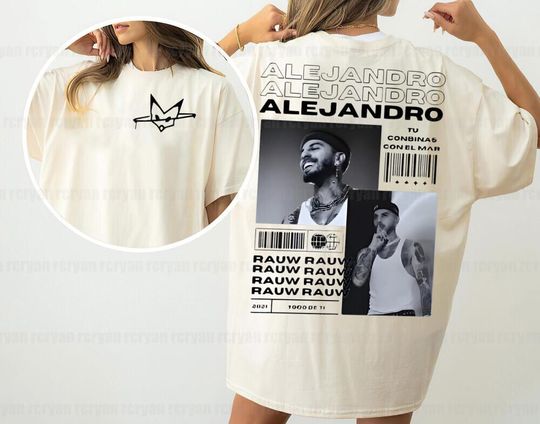 Discover Rauw Alejandro 2 Sides Shirt, Rauw Fan Shirt,Reggaeton Shirt,Rauw Shirt
