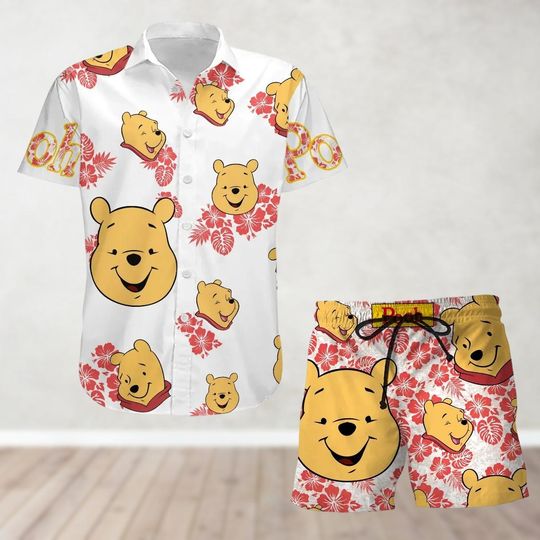 Discover Pooh Hawaiian Shirt, Beach Shorts, Disneyyy Shirt, Cartoon Summer Shirt For Him Her