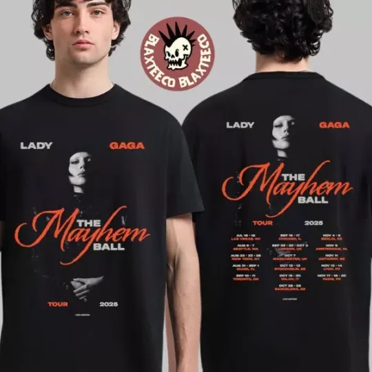Discover Ld ga The Mayhem Ball Tour 2025 Tour Dates Two Sides Unisex T-Shirt