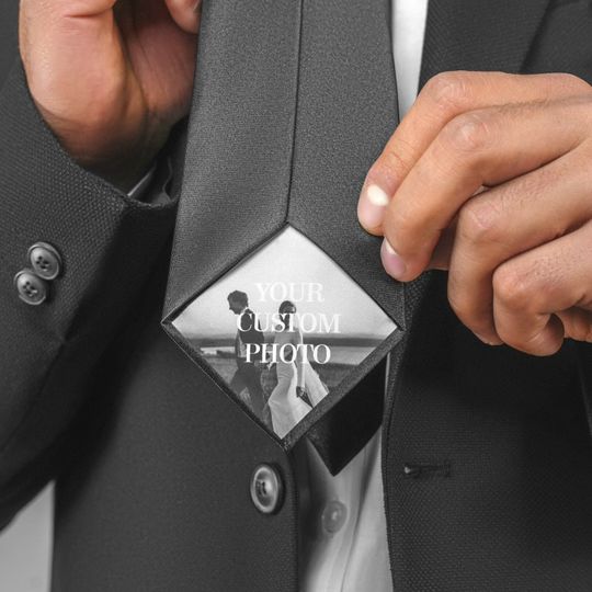 Discover Personalized Groom Photo Tie, Anniversary Gifts for Him, Parents Anniversary